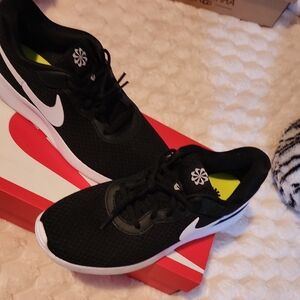 Nike Tanjun FlyEase Black and Volt Shoes